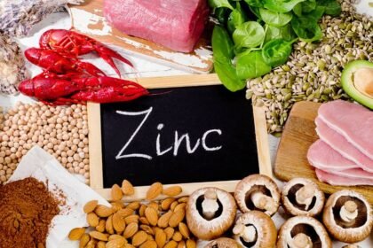 Friss élelmiszerek, mint osztriga, rák, spenót, magvak és húsok, amelyek gazdagok cinkben.