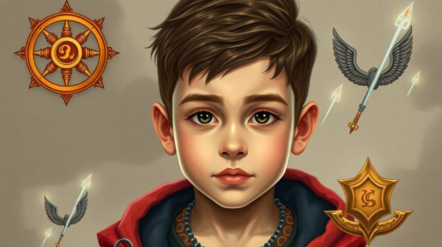 Fiú portré, Konor névvel kapcsolatos szimbólumokkal