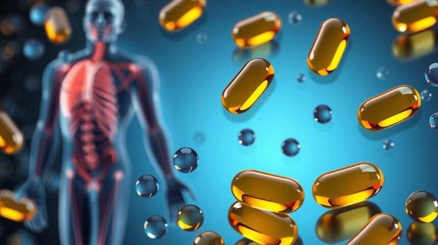 Az Omega-3 zsírsavakat tartalmazó halolaj kapszulák és az emberi test