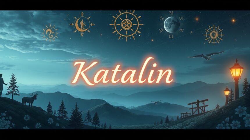 Katalin név és jelentése, háttérben csodás tájjal.