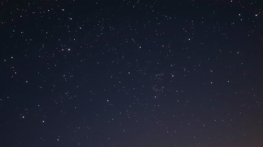 Csillagokkal teli égbolt egy csillagos éjszakán.