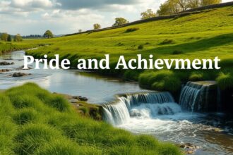 Egy festői táj, amely a büszkeséget és a sikereket jelképezi.