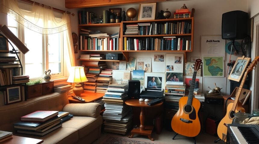 Különféle érdeklődési körök és kreativitást támogató otthoni környezet