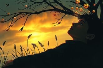 Belső vágyak felfedezése, naplementében való meditálás