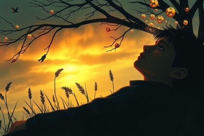 Belső vágyak felfedezése, naplementében való meditálás