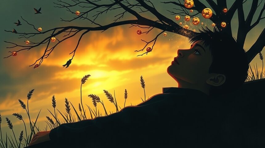 Belső vágyak felfedezése, naplementében való meditálás