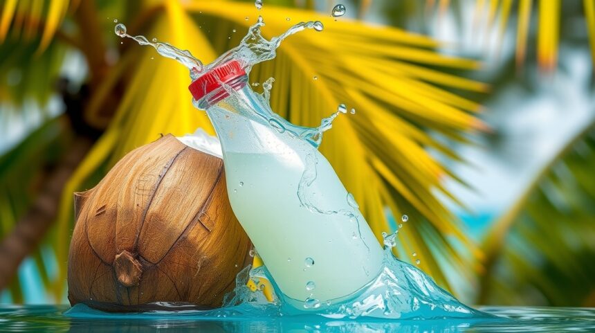Kókuszvíz frissítő hatása sportolás után, természetes hidratáló.