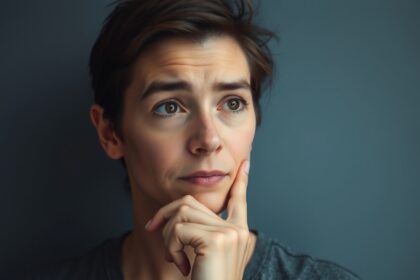 Kapcsolati távolságtartást érzékelő ember arcának közeli képe