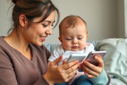 Anyuka és baba telefonozik, közösségi média használata