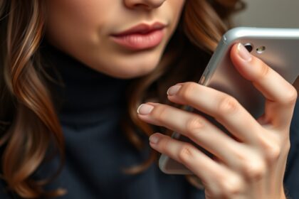 Nő, aki telefonon kommunikál, a laza kapcsolatok lezárásáról szóló cikkhez