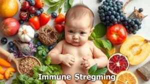 Csecsemő egészséges ételek között a baba immunrendszerének erősítése érdekében