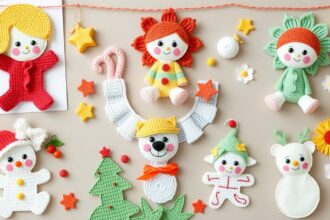 Kézműves baba díszek különböző évszakokra, színes és kreatív ötletek.