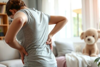 Szülés utáni derékfájás, amely érinti az édesanyákat.