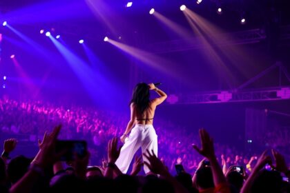 Rihanna koncertje, élő előadás a nagy közönség előtt