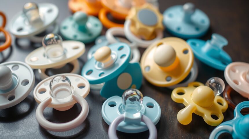 Milyen szempontok alapján válassz cumit a kisbabádnak? 1 Különböző cumik színes választéka kisbabák számára