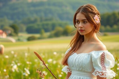 Fiatal nő virágzó mezőn, Ráhel név jelentése és eredete