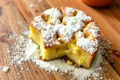 Hagyományos mákos guba sütve, porcukorral megszórva.