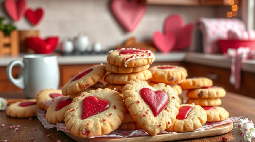 Sütik Valentin-napra: Különleges és könnyen elkészíthető receptek 1 Valentin-napi szív alakú sütik, dekoratív díszítéssel
