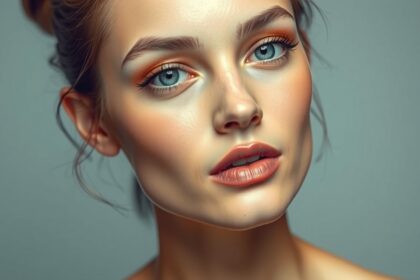 Ragyogó, természetes bőrszépítő smink arccal