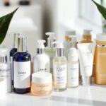 Szépségápolási termékek a sminkasztalon, bőrápolás sorrendje