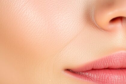 Bőr textúra és ajkak részletei, fontos a bőrápolásban