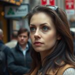 Nő a városban, akinek érzelmei elhidegültek a kapcsolata alatt.