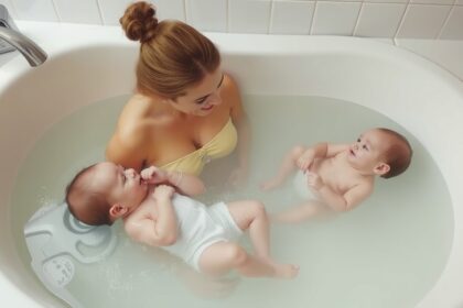 Baba közös kádfürdő, erősíti a kötődést és biztonságos fürdetés