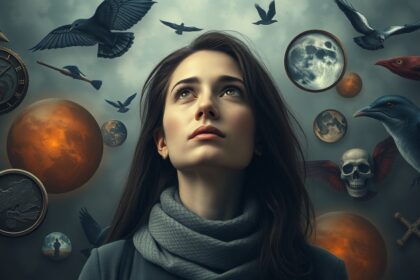 Nő, aki a múlt élményein gondolkodik, a kapcsolatok hatásában