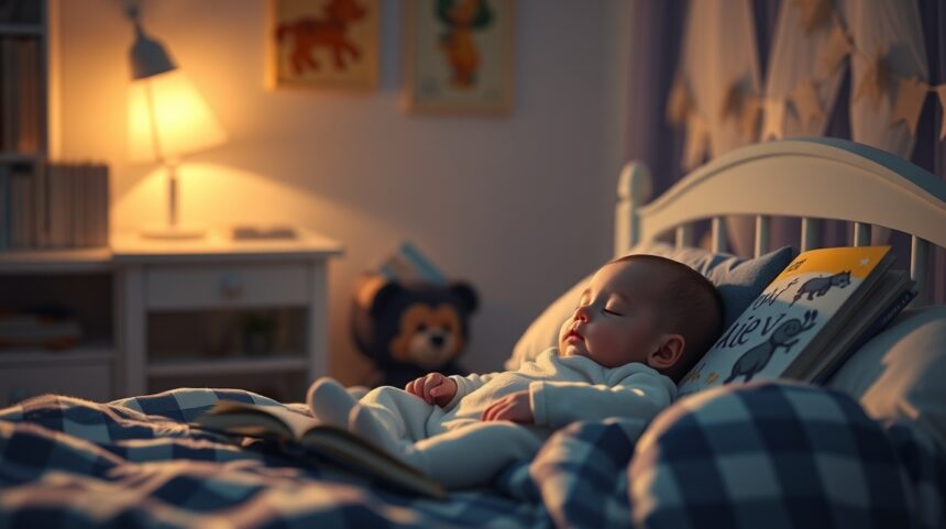 A 10 legjobb esti mese, amely segít a babának elaludni 1 Baba békésen alszik esti mese közben.