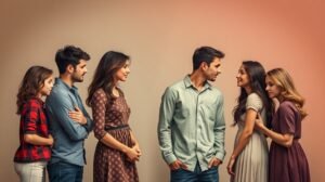 womensway 130 Különböző érzelmeket kifejező fiatalok párkapcsolati helyzetben.