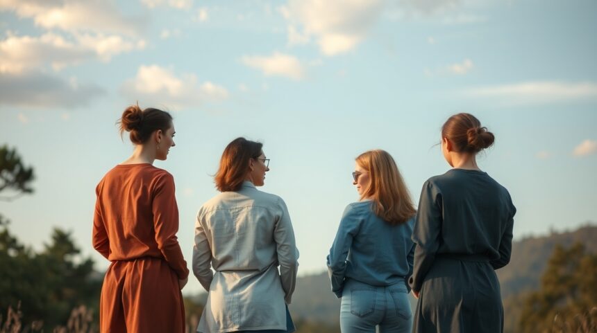 Az árulás után újra bízni képes nők gyakran felveszik ezt a 9 szokást. 1 Nők beszélgetnek a szabadban, a bizalomépítés szokásairól