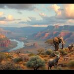 Vadrezervátum gyönyörű tájjal és különböző állatokkal.