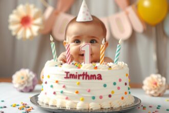 Baba ünnepli első születésnapját allergénmentes tortával.