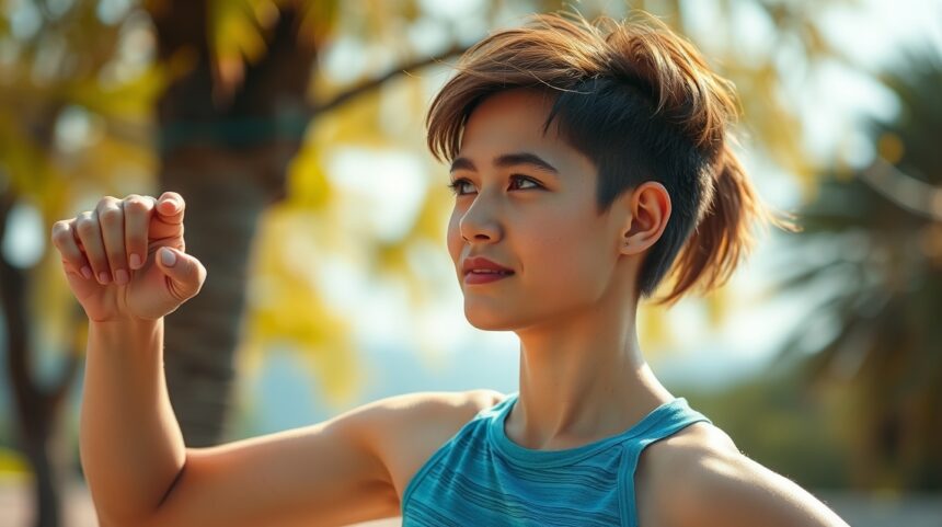 Sportolás és bőrfiatalítás: A testmozgás hatása a bőrre 1 Fiatal nő sportolás közben, bőrfiatalítás a mozgás hatására