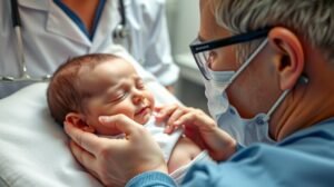 womensway 140 Kisbaba orvosi vizsgálata orvosnak átadva