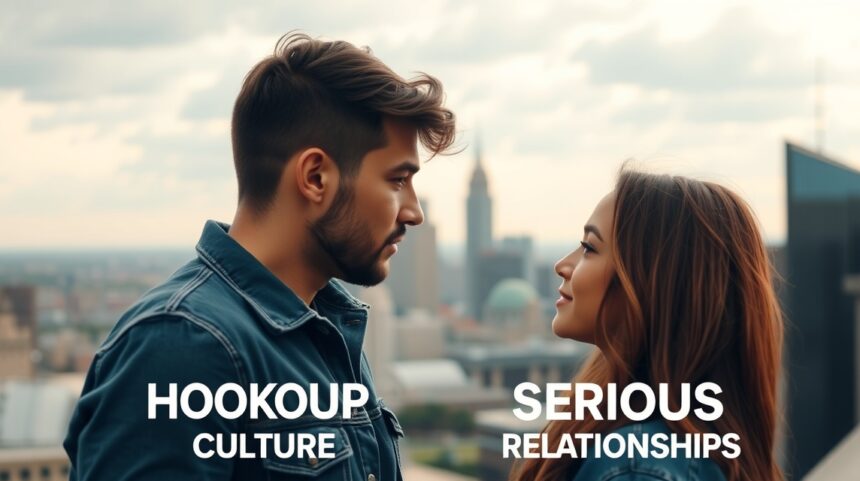 A "hookup" kultúra hatása a tartós kapcsolatokra 1 Fiatal pár beszélget a hookup kultúra és a tartós kapcsolatok viszonyáról.