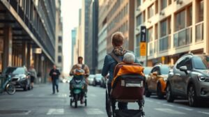 Babakocsi és hordozó a városban