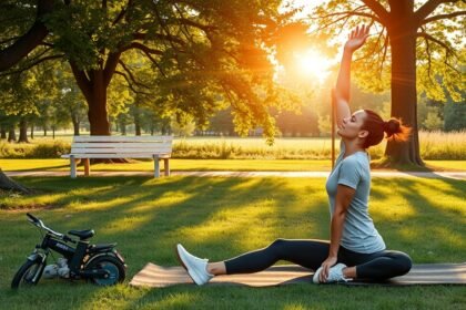 Női fitnesz edzés a szabadban, vitalitás növelése érdekében.