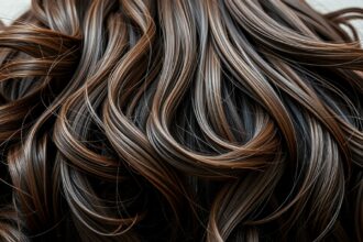 Gyönyörű, egészséges haj, amely a hajnövekedés titkait tükrözi.