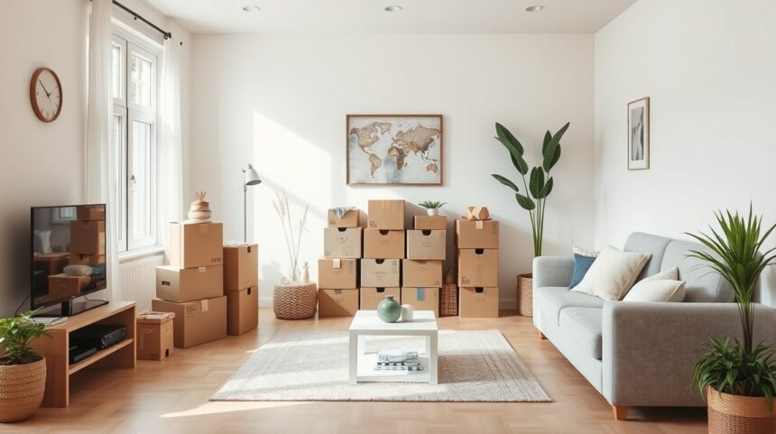 Ha szakítanod kell azzal, akivel együtt élsz: 10 hasznos tipp 1 Tiszta és rendezett nappali dobozokkal a szakítás utáni költözéshez.