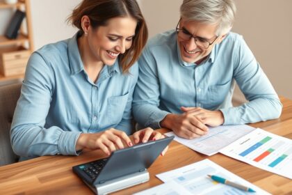 Házaspár pénzügyi tervezés közben, költségvetés és megtakarítások