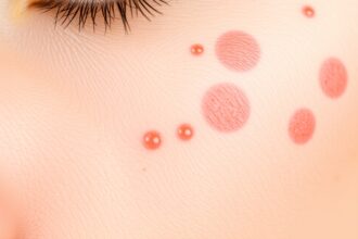 Bőrpirosító alapozó foltok a bőrön