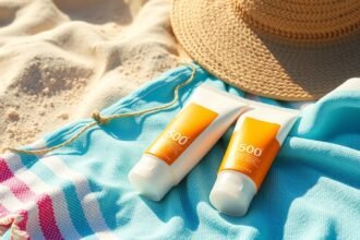 Fényvédő krémek tengerparti környezetben