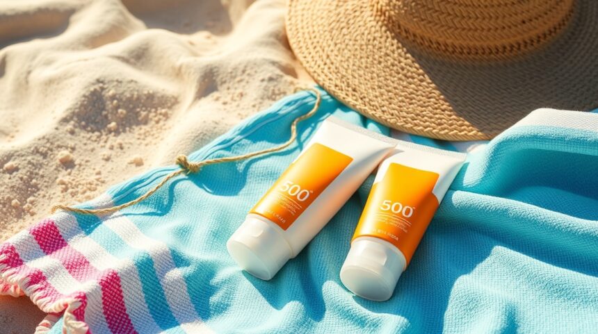 Fényvédő krémek tengerparti környezetben