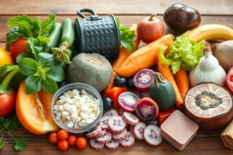 Friss zöldségek és gyümölcsök egy nyers étrendhez