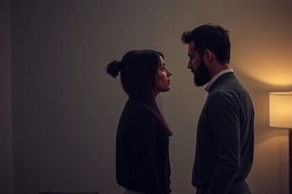 Párkapcsolat konfliktus, elhidegülés és kommunikáció hiánya jelképe