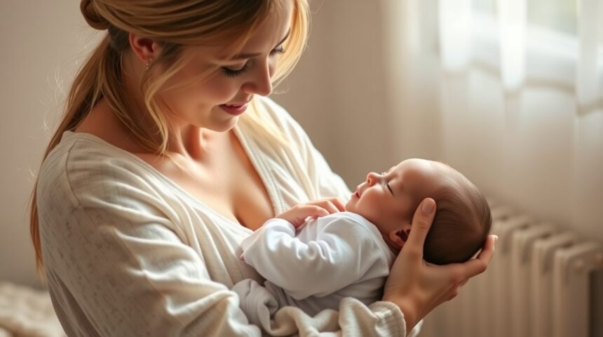 Az anyaság kezdeti lépései: érzések, félelmek és megoldások 1 Édes pillanat anyuka és újszülött baba között