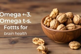 Tálban diók, omega-3 zsírsavakkal az agy egészségéért.