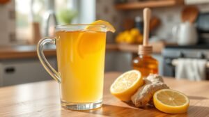 Friss gyömbértea citrommal és mézzel az egészségért