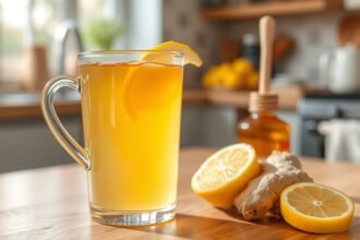 Friss gyömbértea citrommal és mézzel az egészségért